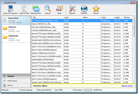 SharePod managing my iPod Photo