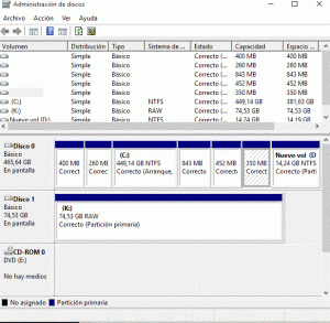 administrador de discos
