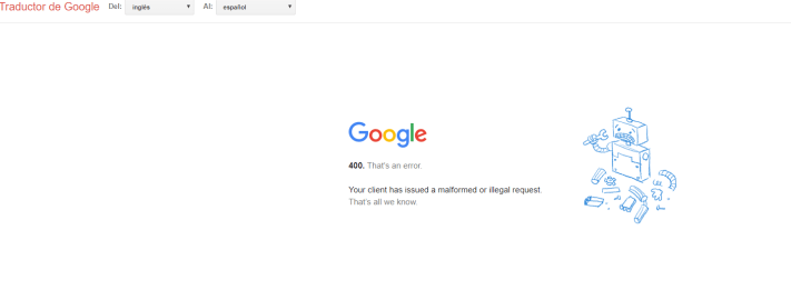 error de google