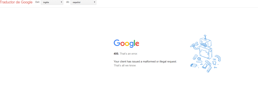 error de google