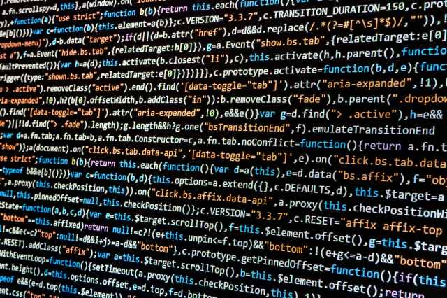 close up code coding computer