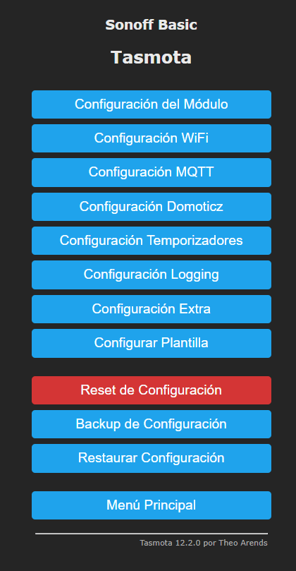 menu configuracion-tasmota