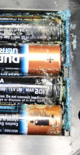 ejemplo de corrosión de pilas