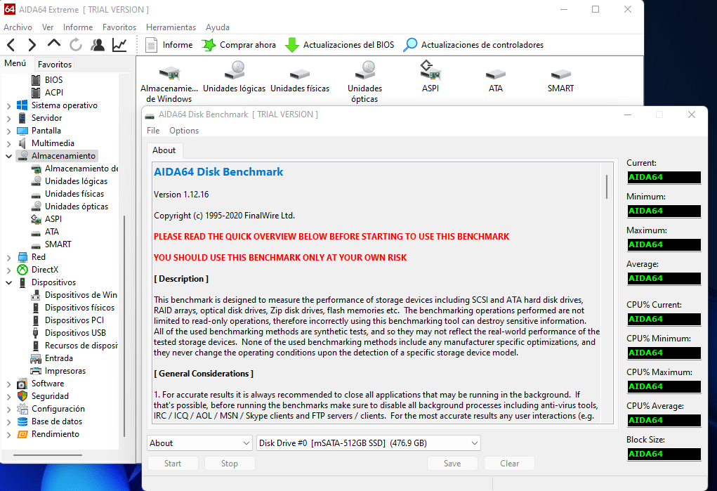 versión de prueba de aida64