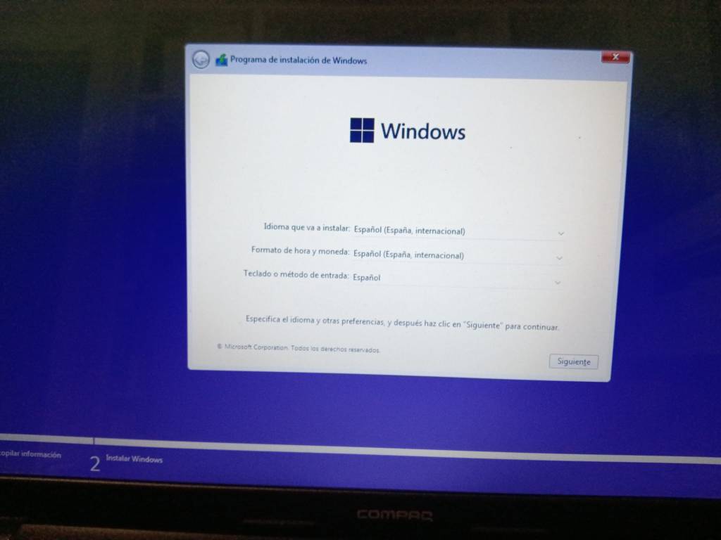inicio instalaion w11