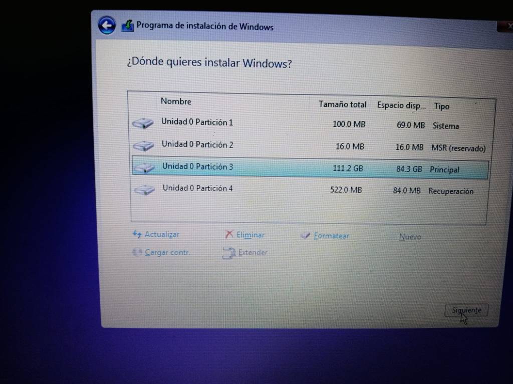 particiones antiguas w11