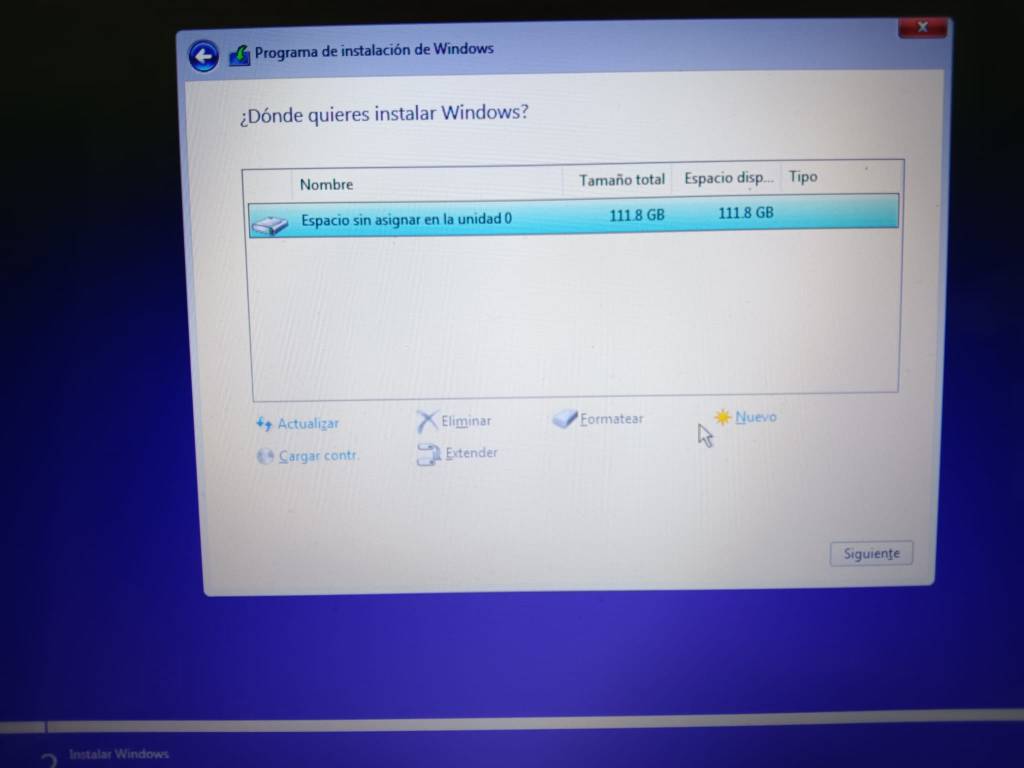particiones eliminadas w11