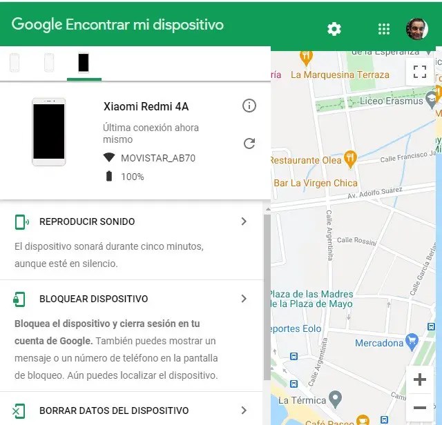 encontrar mi dispositivo