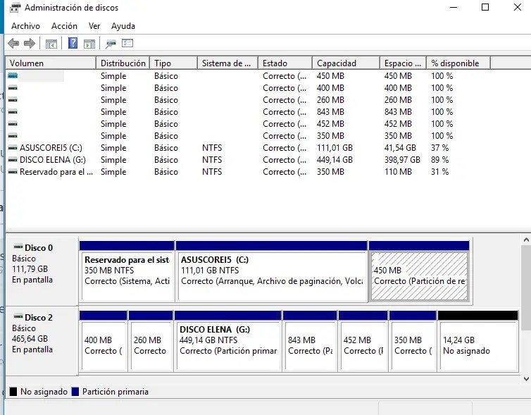 administrador de discos
