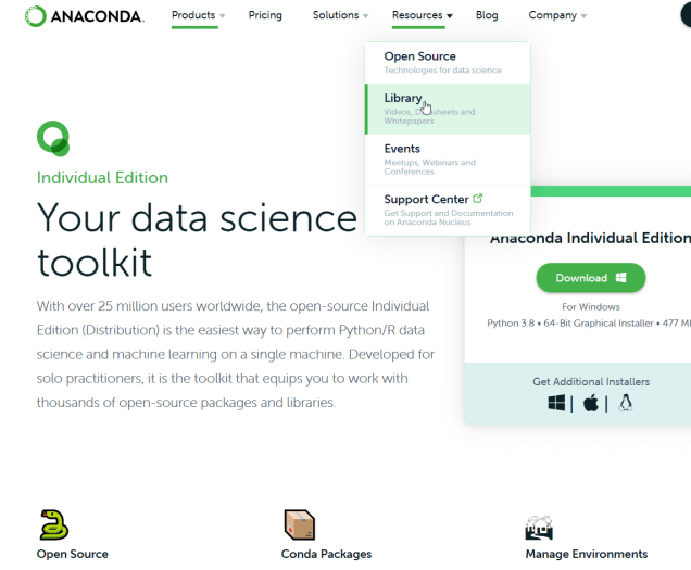 2021 10 18 10 58 05 anaconda individual edition y 4 paginas mas personal microsofte2808b edge