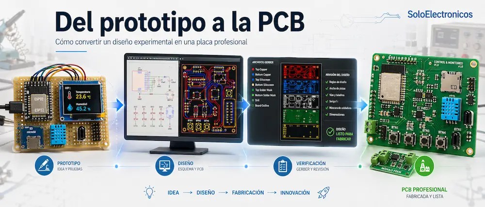 Como pasar del concepto a un esquema y de ahí a una placa de circuito impreso profesional