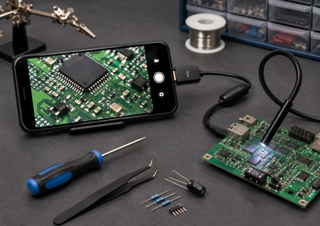 Con USB OTG y una app tipo USB Camera, un móvil Android puede funcionar como visor para endoscopios o microscopios USB.