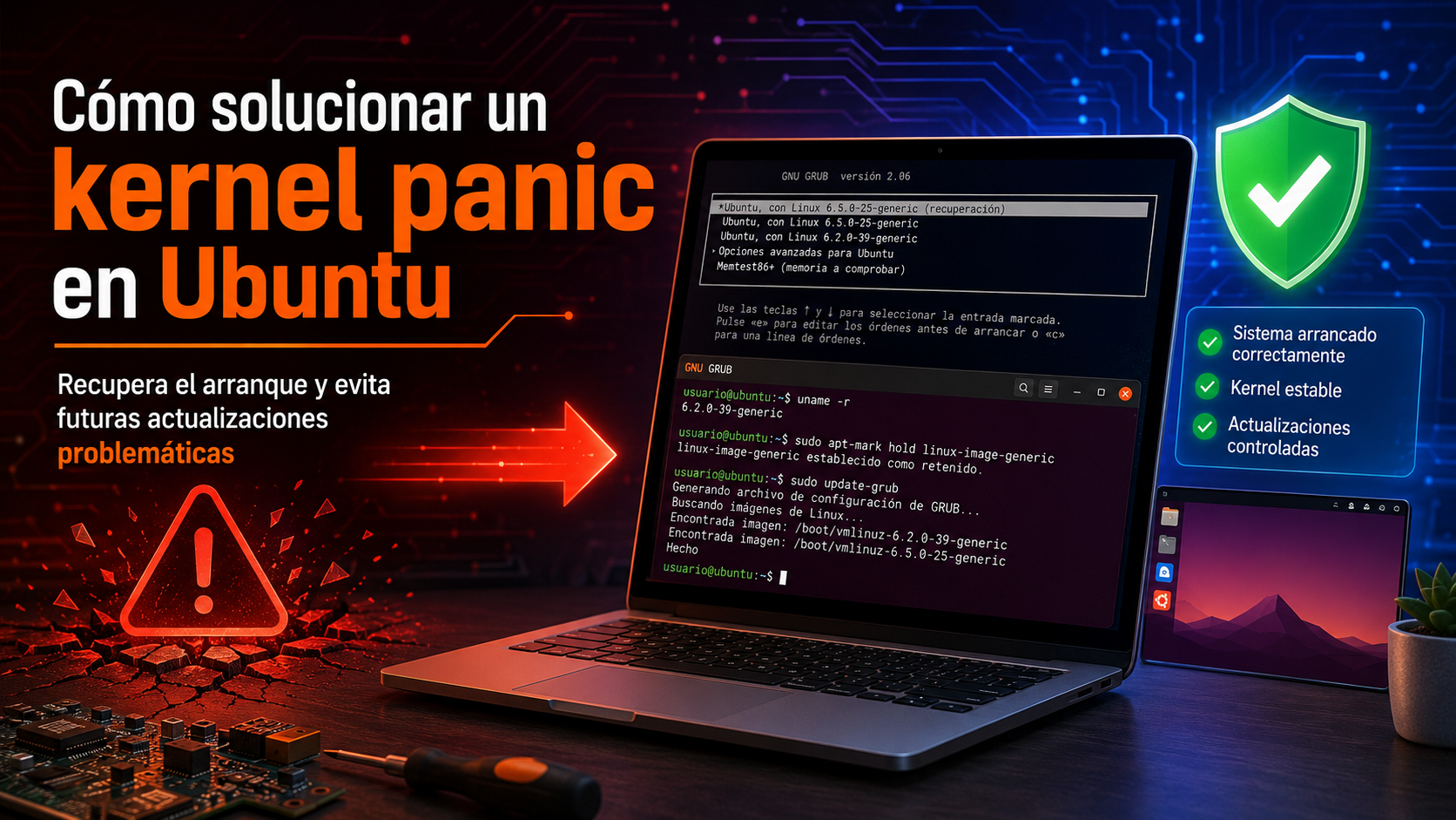 Cómo solucionar un kernel panic en Ubuntu tras una actualización del ...